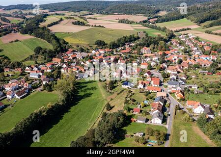 Le village de Nesselröden à Hesse en Allemagne Banque D'Images