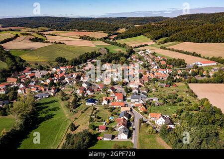 Le village de Nesselröden à Hesse en Allemagne Banque D'Images