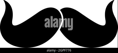 Icône Poirot moustache Illustration de Vecteur