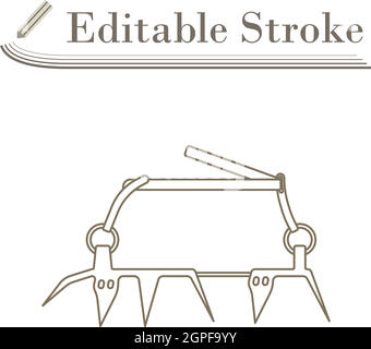 Icône de l'alpiniste Crampon Illustration de Vecteur