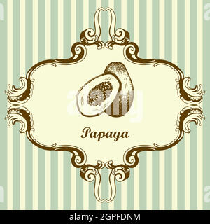 Icône de Papaya Illustration de Vecteur