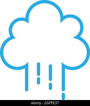 Concept d'icône du logo Rainy Cloud Illustration de Vecteur