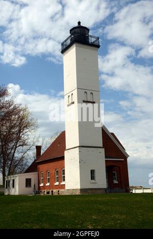 PRESQUE ISLE LIGHTHOUSE À ERIE, PENNSYLVANIE, ÉTATS-UNIS Banque D'Images
