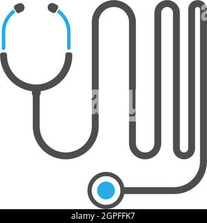 Logo médical stéthoscope Illustration de Vecteur
