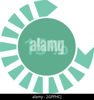 L'icône Web preloader, style plat Illustration de Vecteur