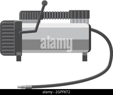 L'icône de pompe électrique, style monochrome gris Illustration de Vecteur