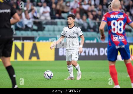 Andre Martins de Legia en action pendant le match polonais PKO Ekstraklasa League entre Legia Warszawa et Rakow Czestochowa au Maréchal Jozef Pilsudski Legia Warsaw Municipal Stadium.final score; Legia Warszawa 2:3 Rakow Czestochowa. Banque D'Images