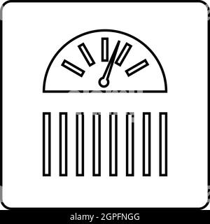 Icône style du contour, échelle Illustration de Vecteur