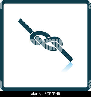 Icône de Knot de corde d'alpiniste Illustration de Vecteur