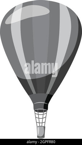 L'icône du ballon, style monochrome gris Illustration de Vecteur