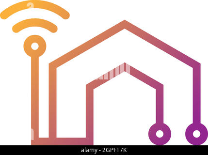 Modèle d'illustration du concept de conception d'icône de logo Smart Home Illustration de Vecteur
