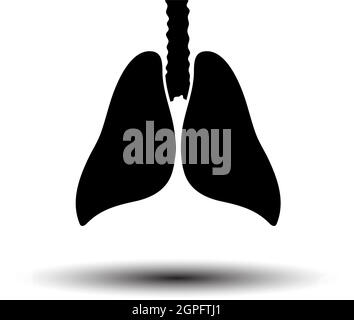 Icône poumons humains Illustration de Vecteur