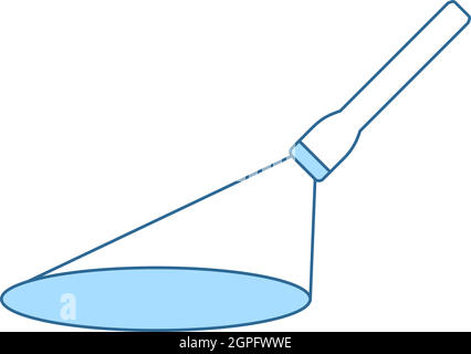 Icône de la lampe de poche Illustration de Vecteur