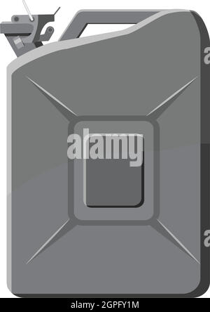 La fiole pour l'essence, l'icône de style monochrome gris Illustration de Vecteur
