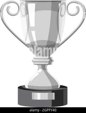 Tasse pour la victoire, l'icône de style monochrome gris Illustration de Vecteur