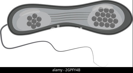 Infusorium, icône style monochrome gris Illustration de Vecteur