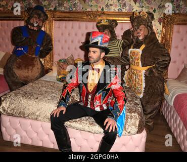 Hollyoaks David Tagg apparaîtra dans le pantomime à St Helens Banque D'Images
