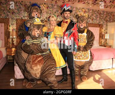 Hollyoaks David Tagg apparaîtra dans le pantomime à St Helens Banque D'Images