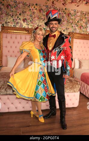Hollyoaks David Tagg apparaîtra dans le pantomime à St Helens Banque D'Images