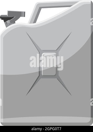 La fiole pour l'essence, l'icône de style monochrome gris Illustration de Vecteur