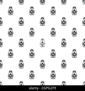 Matrioshka pattern, style simple. Illustration de Vecteur