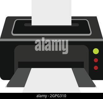 L'icône de l'imprimante, style plat Illustration de Vecteur