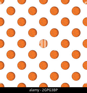 Ballon de basket-ball, modèle style cartoon Illustration de Vecteur