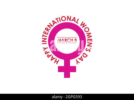 Éléments de conception typographique Happy Women's Day. Illustration de Vecteur
