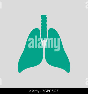 Icône poumons humains Illustration de Vecteur