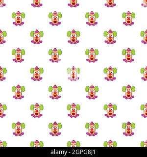 Visage de clown, motif style cartoon Illustration de Vecteur