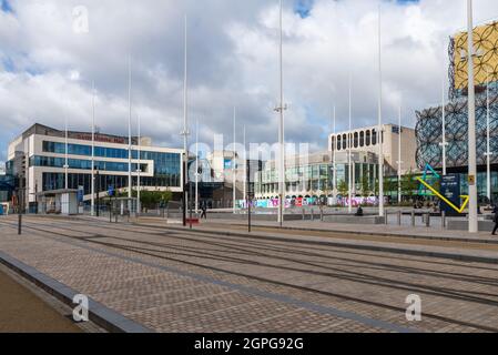 Le Symphony Hall, récemment rénové, se trouve sur la place du Centenaire, dans le centre-ville de Birmingham, où se trouve le CBSO Banque D'Images