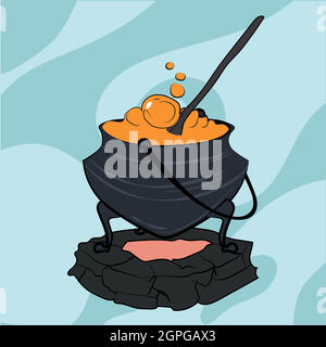 Invitation ou affiche de carte de symbole Halloween Illustration de Vecteur