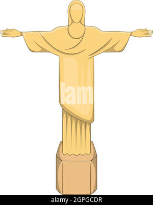 Statue de Jésus Christ, l'icône de Rio de Janeiro Illustration de Vecteur