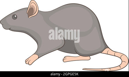 L'icône de rat, cartoon style Illustration de Vecteur