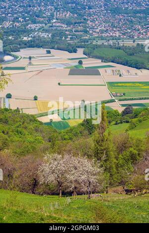 France, Isere, environs de Grenoble, vue panoramique depuis Venon sur la vallée de Gresivaudan Banque D'Images