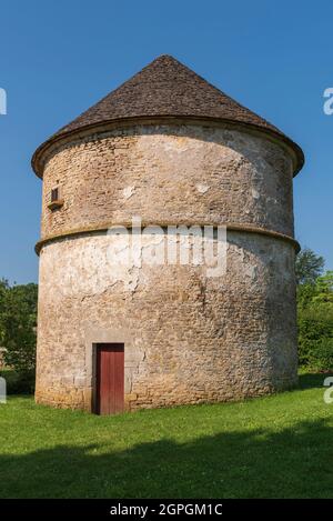 France, haute Saone, Oricourt, château médiéval d'Oricourt du XIIe siècle, dovecote de 1680 Banque D'Images