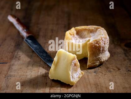 France, haute Marne, Langres, le Langres AOC, lait de vache folle et lavée Banque D'Images