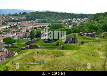 France, territoire de Belfort, Belfort, citadelle de Vauban, tour Bourgeois du XIVe siècle Banque D'Images