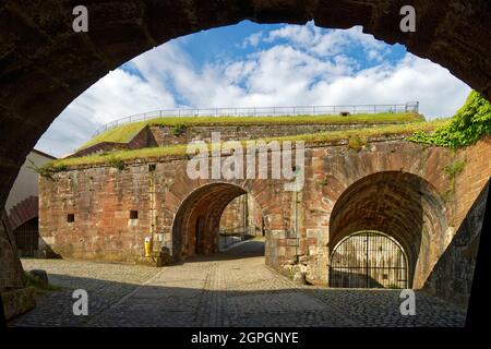 France, territoire de Belfort, Belfort, citadelle de Vauban, château, le pont-levis Banque D'Images