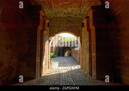 France, territoire de Belfort, Belfort, citadelle de Vauban, château, le pont-levis Banque D'Images