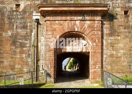 France, territoire de Belfort, Belfort, citadelle de Vauban, château, le pont-levis Banque D'Images