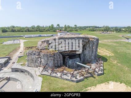 France, Manche, Saint Marcouf, batterie Crisbecq, batteries