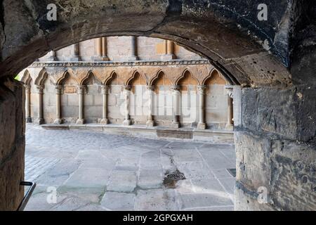 France, Vosges, Épinal, Basilique Saint-Maurice, passage Portail des Bourgeois Banque D'Images