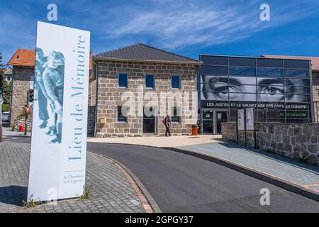 La France, la Haute Loire, le Chambon Sur Lignon, Memorial site ouvert en juin 2013 pour rappeler l'attitude des habitants de Chambon dans et autour dans le sauvetage des Juifs pendant l'Occupation , Vivarais, Sucs salon Banque D'Images