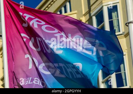 Brighton, Sussex, Royaume-Uni. 29 septembre 2021. Les délégués et les membres du parti assistent à la conférence du parti travailliste. Credit: Newspics UK South/Alamy Live News Banque D'Images