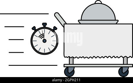 Icône Service d'étage rapide Illustration de Vecteur