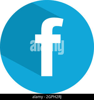 vecteur d'icône du logo facebook des médias sociaux f lettre Illustration de Vecteur