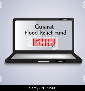 Catastrophe du Gujarat Flood Illustration de Vecteur