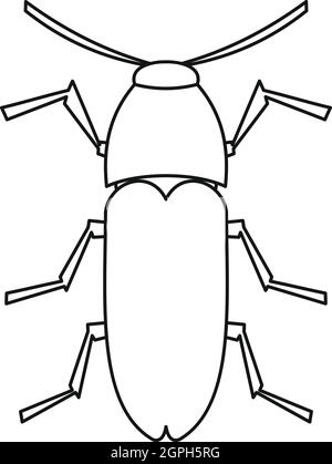 Bousier, icône de style contour Illustration de Vecteur