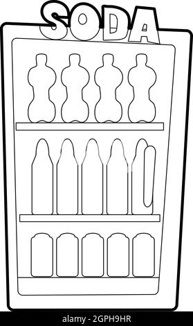 Style du contour, l'icône de réfrigération Illustration de Vecteur